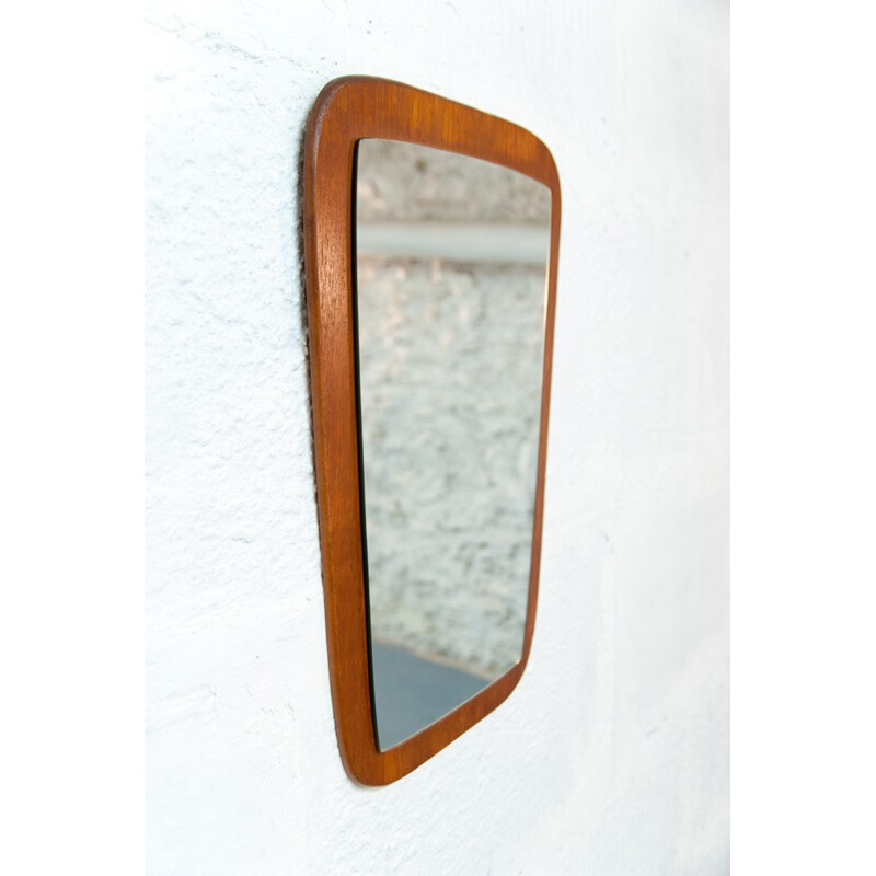 Scandinavian vintage flared mirror - 1960s