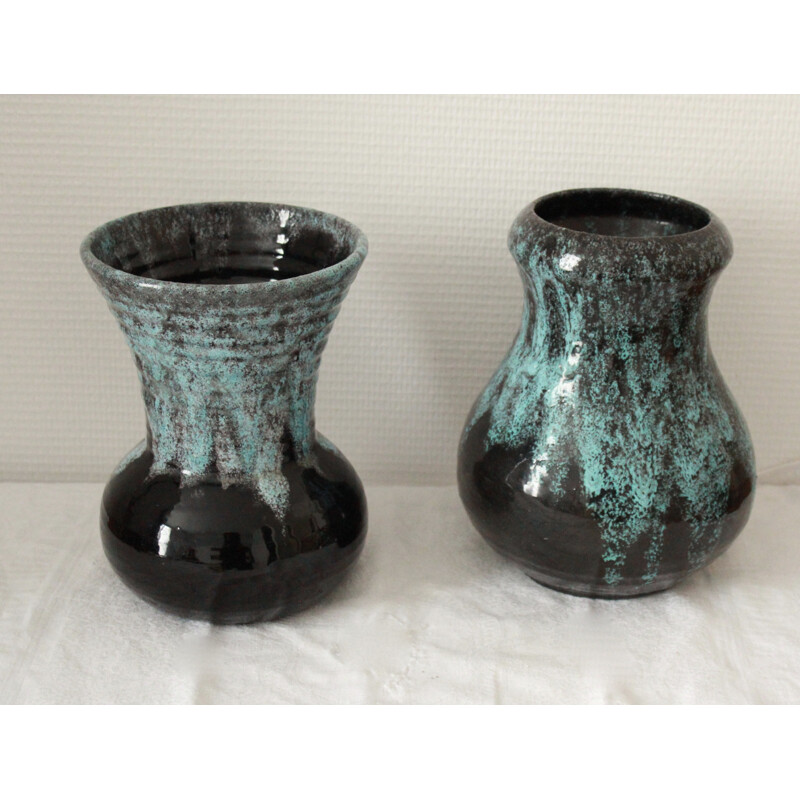 Pair of two vintage vases by Accolay - 1960s