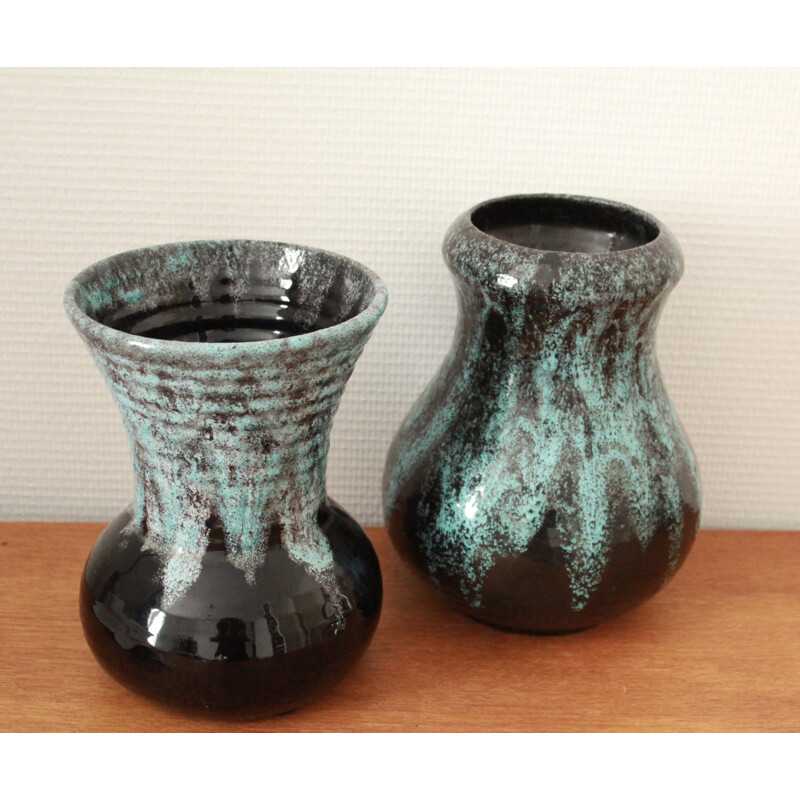 Pair of two vintage vases by Accolay - 1960s