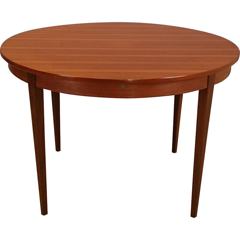 Scandinavian Round Dining Table with Lanyard - 1950s