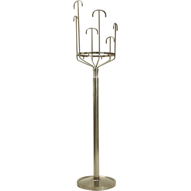 Melpomene chromed brass coat Hanger by BBPR for Artemide - 1970s