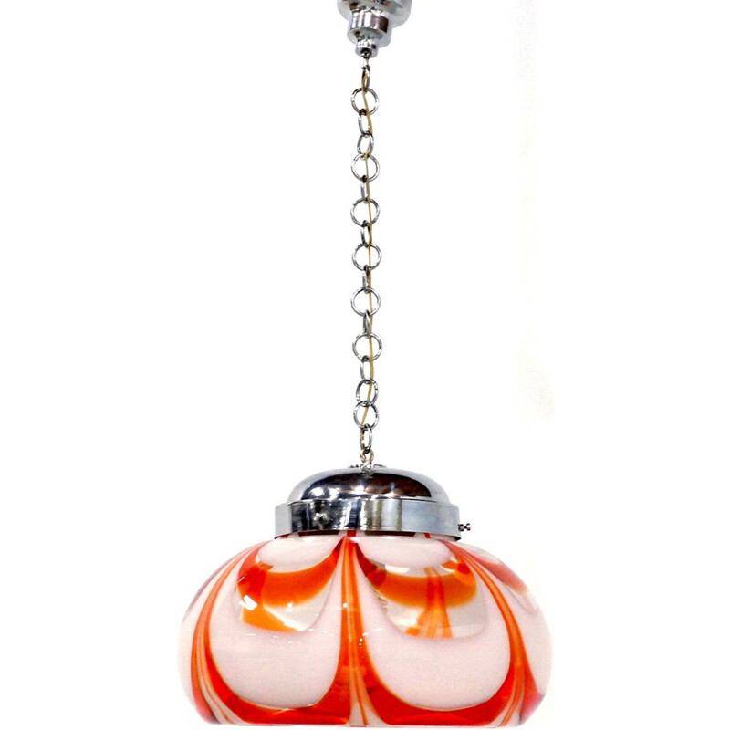 Large Italian Murano Glass Pendant Light by Carlo Nason for Mazzega - 1960s