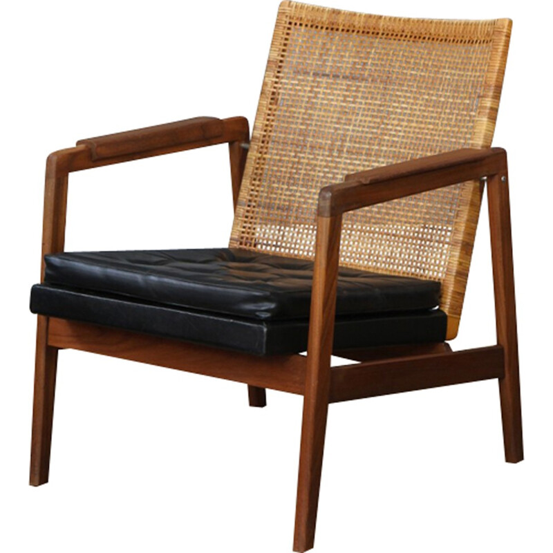 Rattan and skaî Armchair by P.J. Muntendam for Gebroeders Jonkers - 1960s