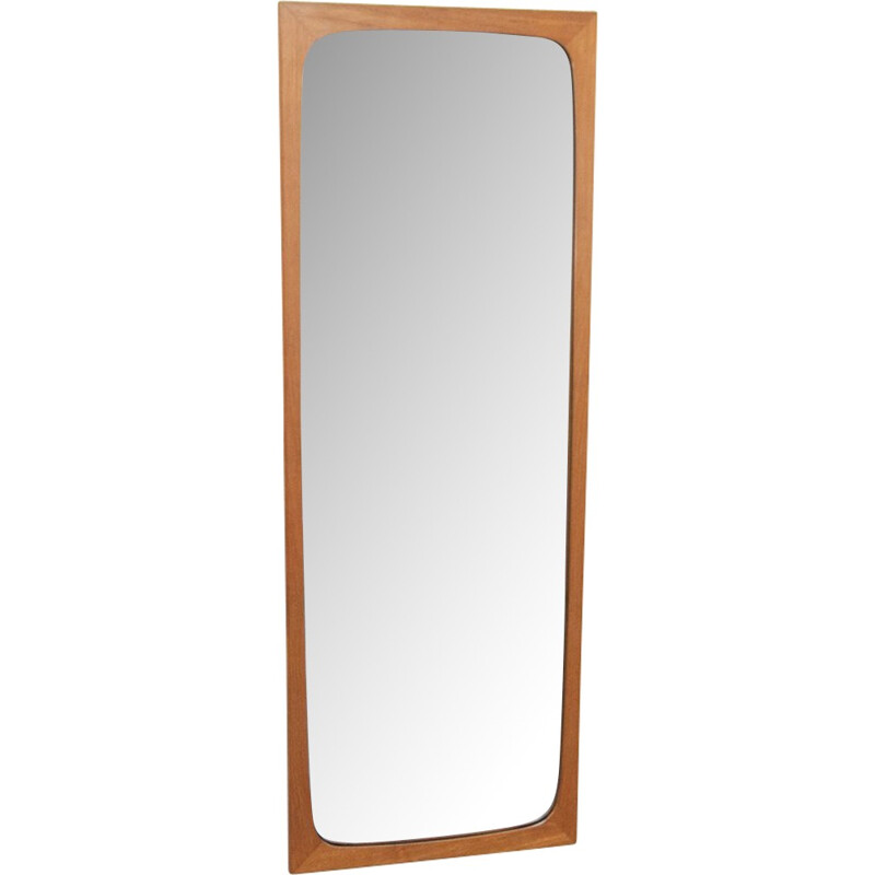 Large rectangular Scandinavian mirror - 1960s