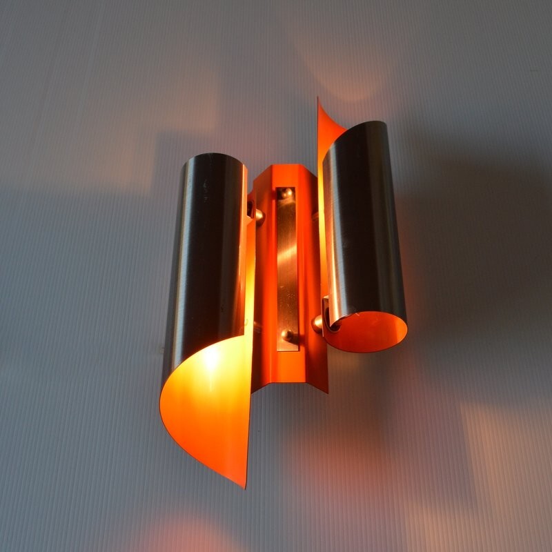 Vintage wall lamp UFO design in chrome - 1960s