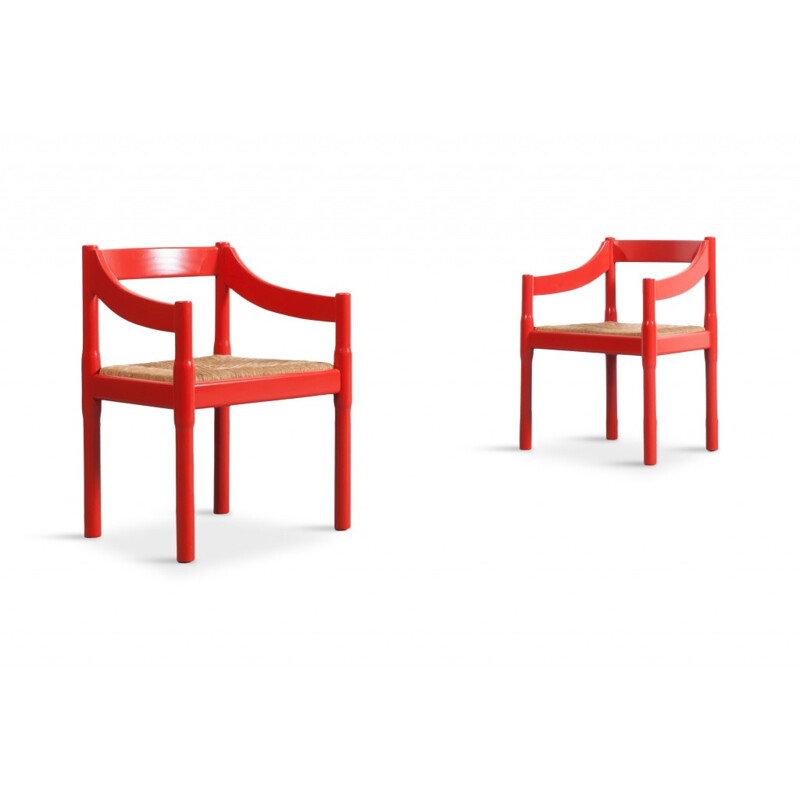 Set of 8 "Carimate" Chairs by Vico Magistretti for Cassina - 1960s