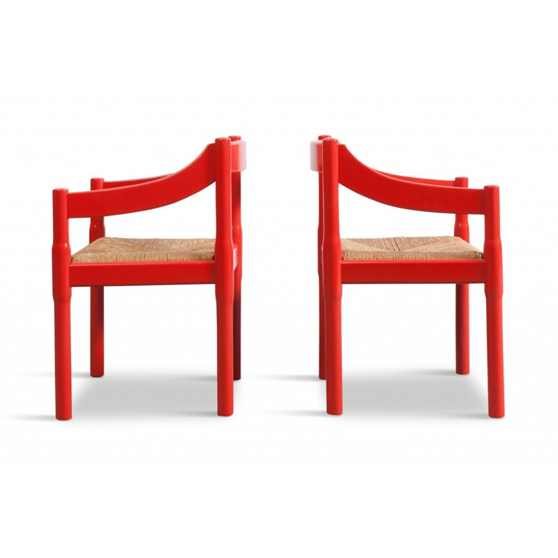 Set of 8 "Carimate" Chairs by Vico Magistretti for Cassina - 1960s