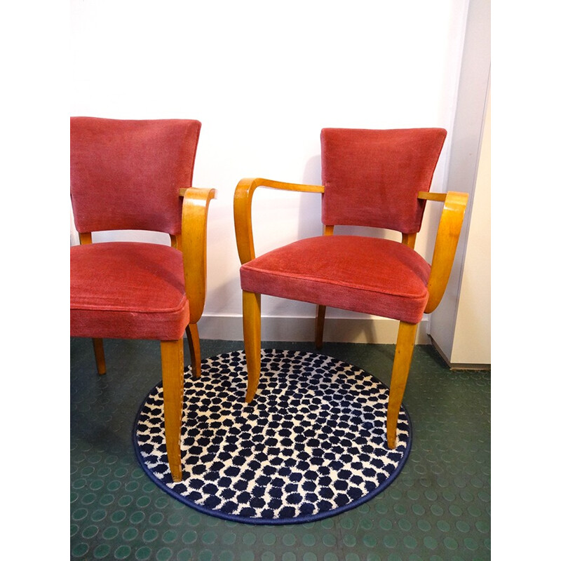 Fauteuils de salon vintage en velours - 1960