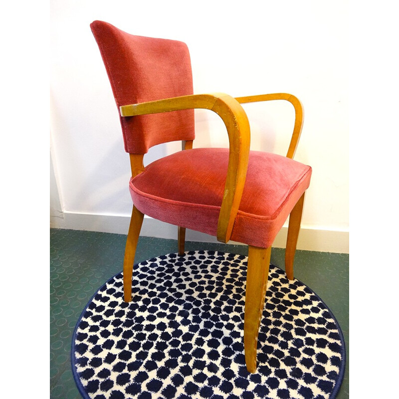 Vintage lounge armchairs in velvet - 1960