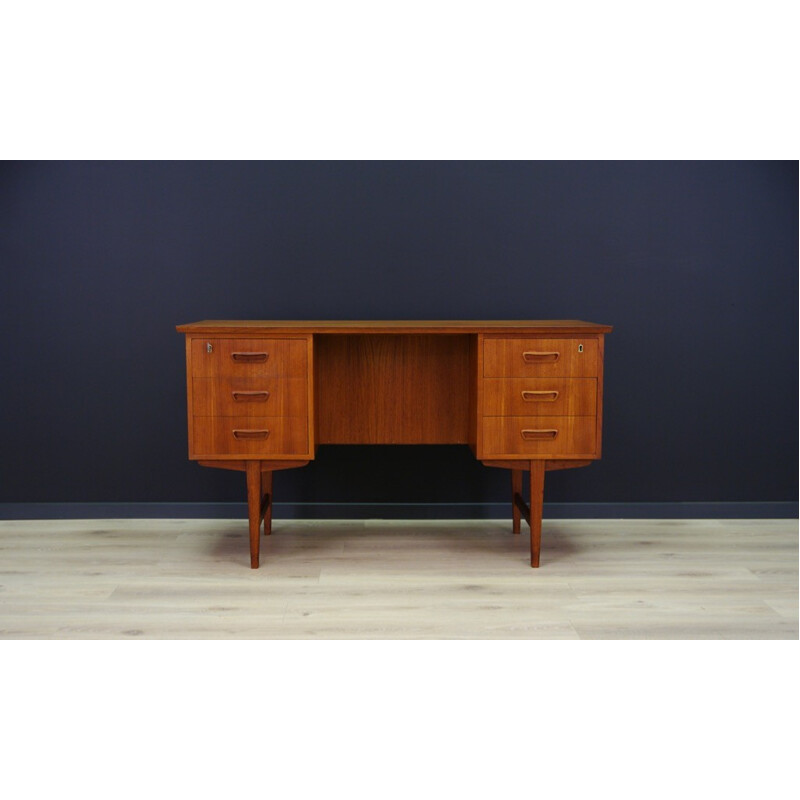 Vintage danish writing teak desk - 1960s