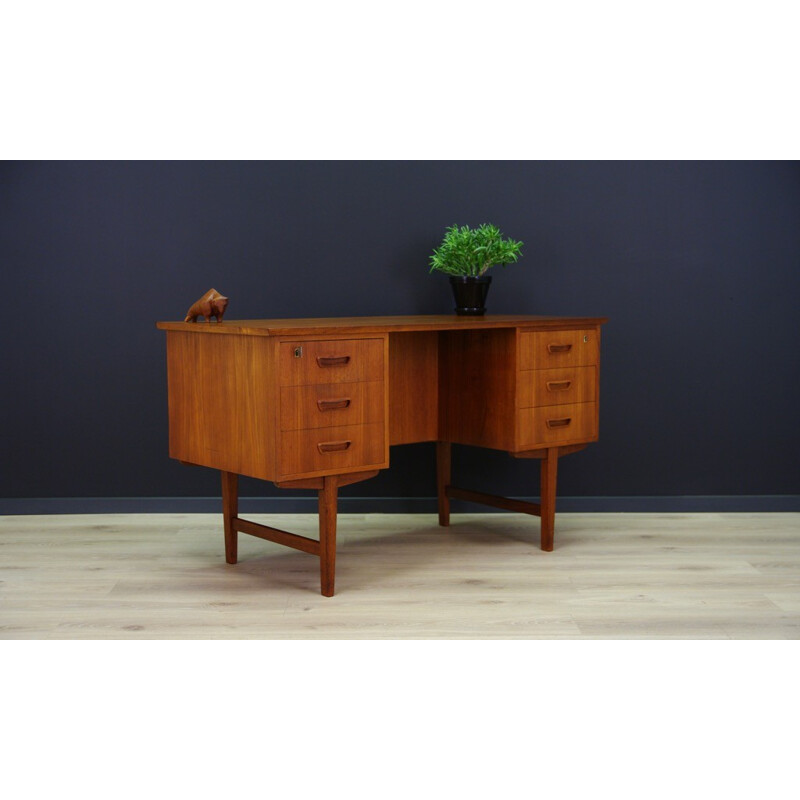 Vintage danish writing teak desk - 1960s