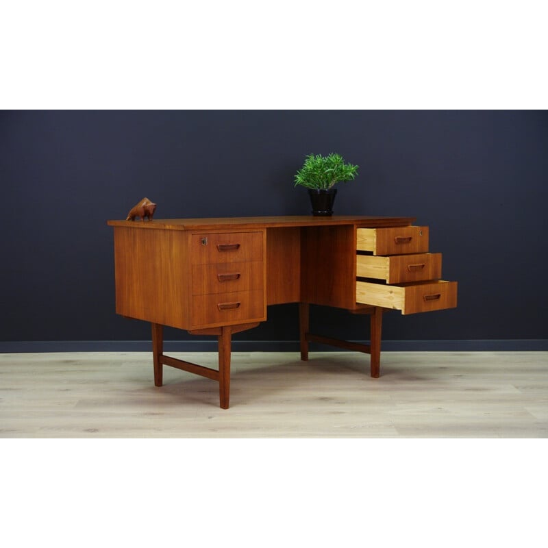 Vintage danish writing teak desk - 1960s