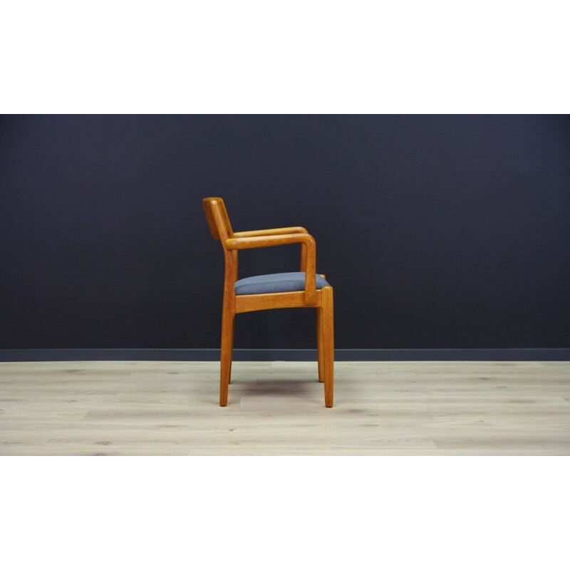 Blue dining chair in danish teak by Juul Kristensen- 1960s