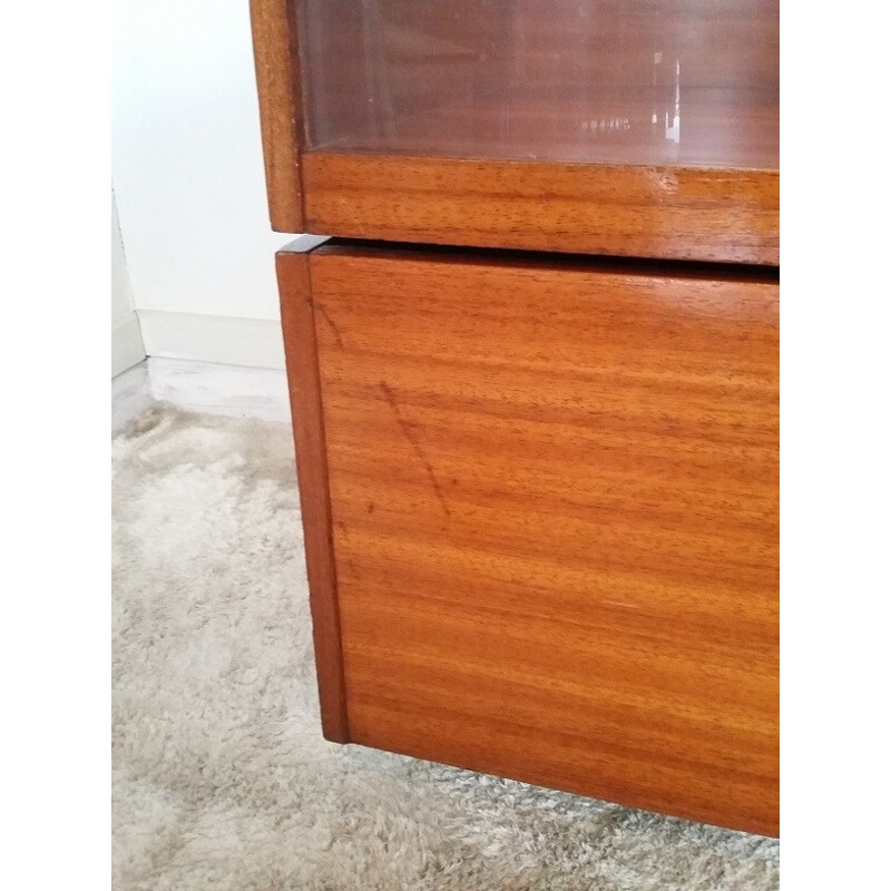 French vintage bookcase in mahogany - 1950s