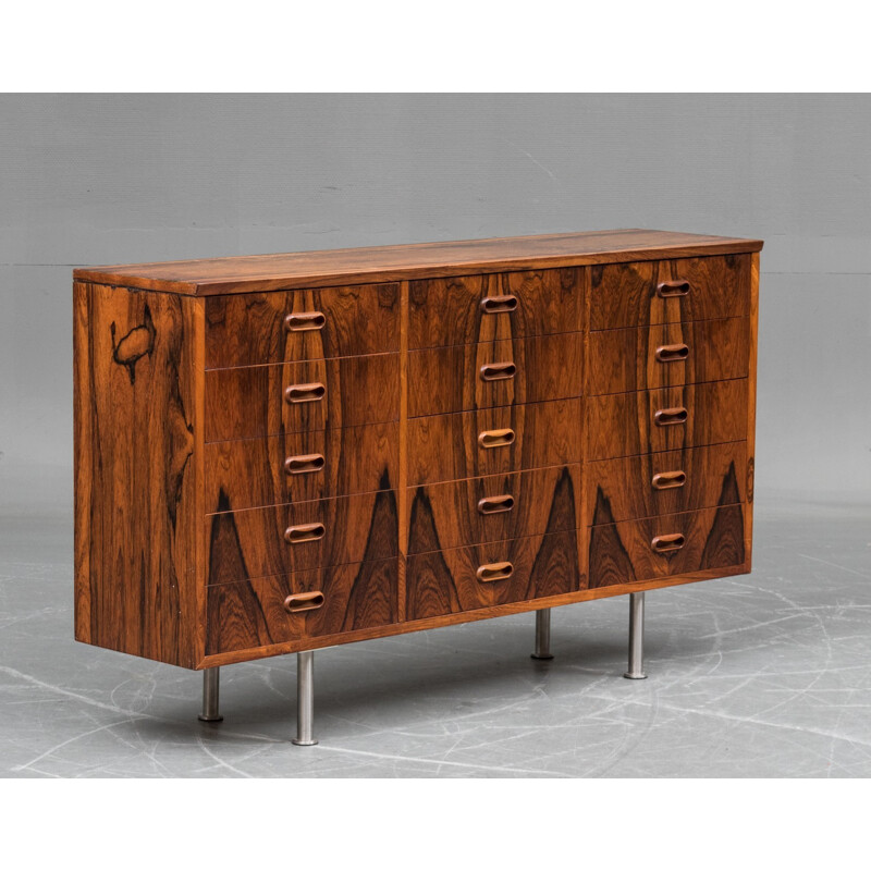 Scandinavian chest of drawers in rosewood - 1960s