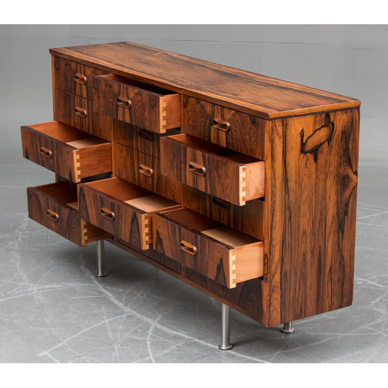 Scandinavian chest of drawers in rosewood - 1960s