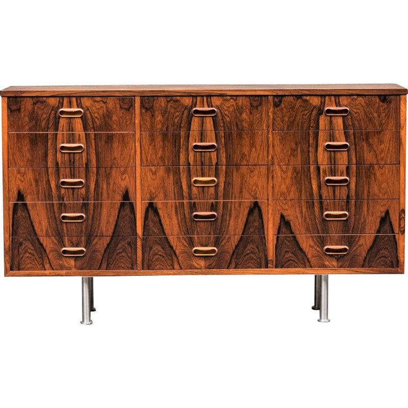 Scandinavian chest of drawers in rosewood - 1960s