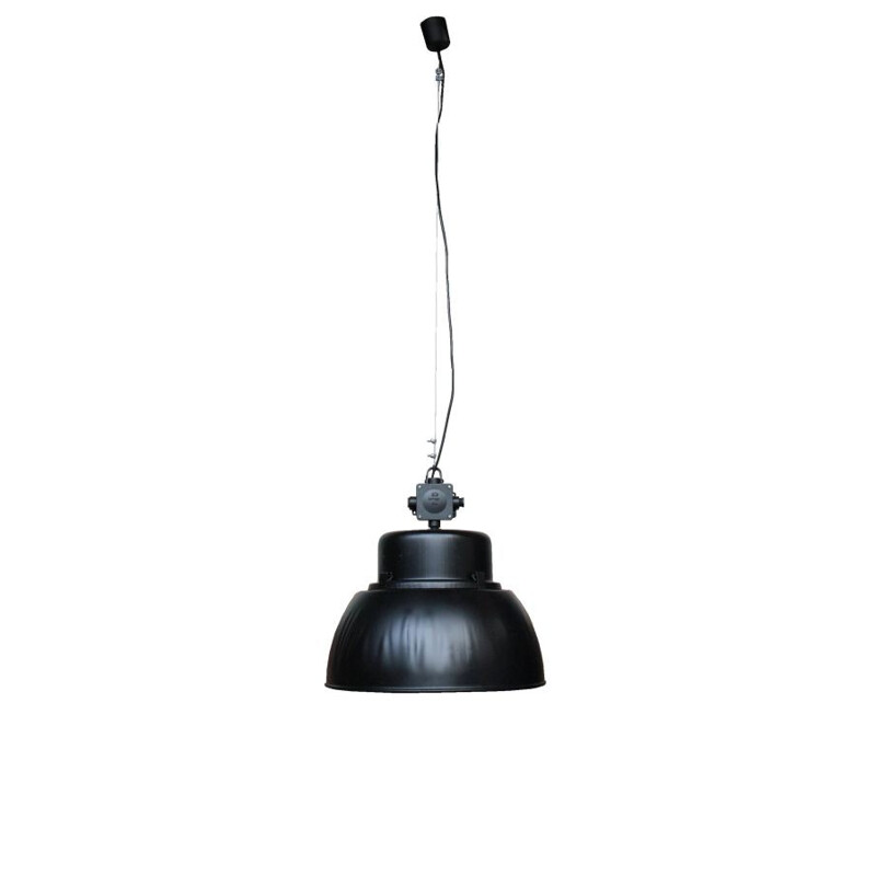 Vintage pendant lamp model ORP-125E black by Predom-Mesko, 1970