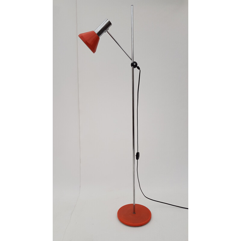 Oranje vloerlamp van Gura Leuchten - 1960
