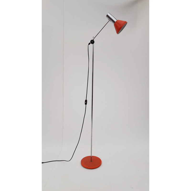 Lámpara de pie naranja de Gura Leuchten - 1960