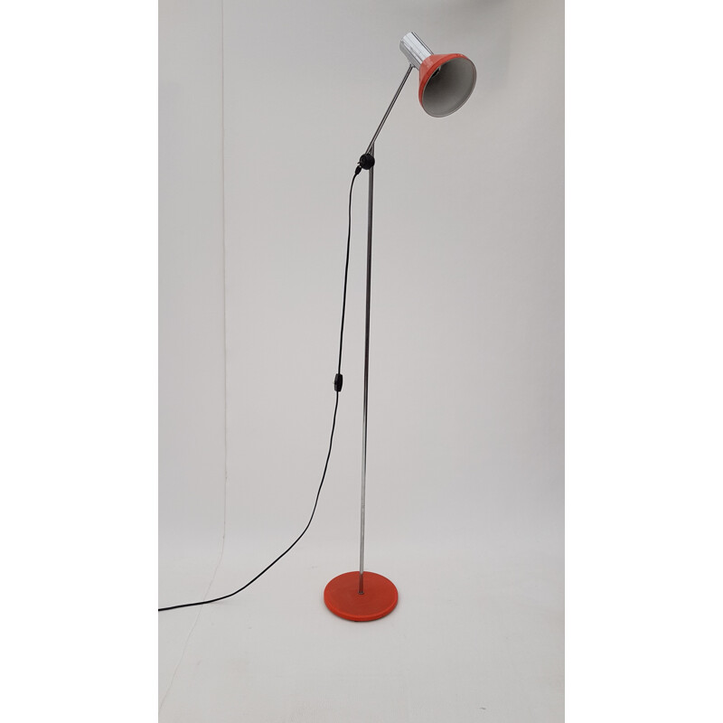 Oranje vloerlamp van Gura Leuchten - 1960