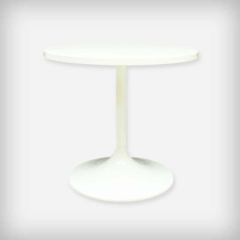 Table d'Appoint Tulipe Blanche Allemande de Ilse Möbel - 1970