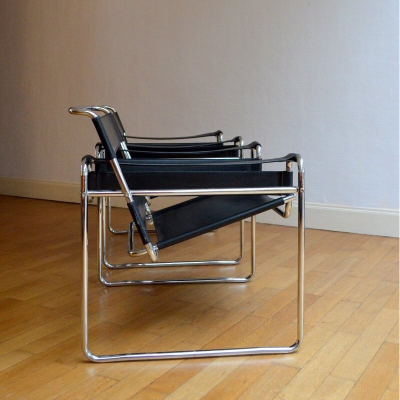 Pair of Wassily armchairs by Marcel Breuer - 1970s