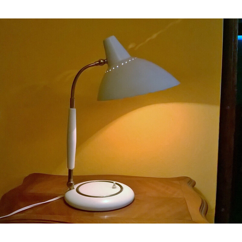 Vintage Tischlampe Beige von Stilnovo - 1950