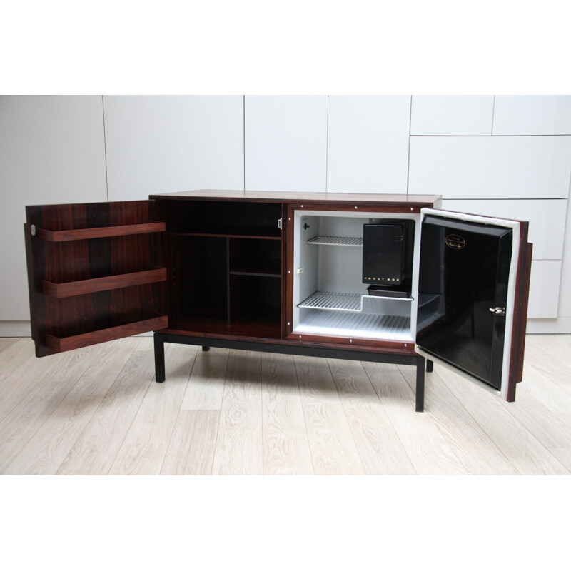 Vintage bar in rosewood with built in fridge by Sygvard Bernadotte for Atlas & Silkeborg Möbelfabrik - 1960s