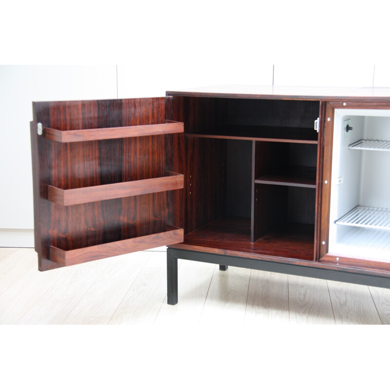 Vintage bar in rosewood with built in fridge by Sygvard Bernadotte for Atlas & Silkeborg Möbelfabrik - 1960s