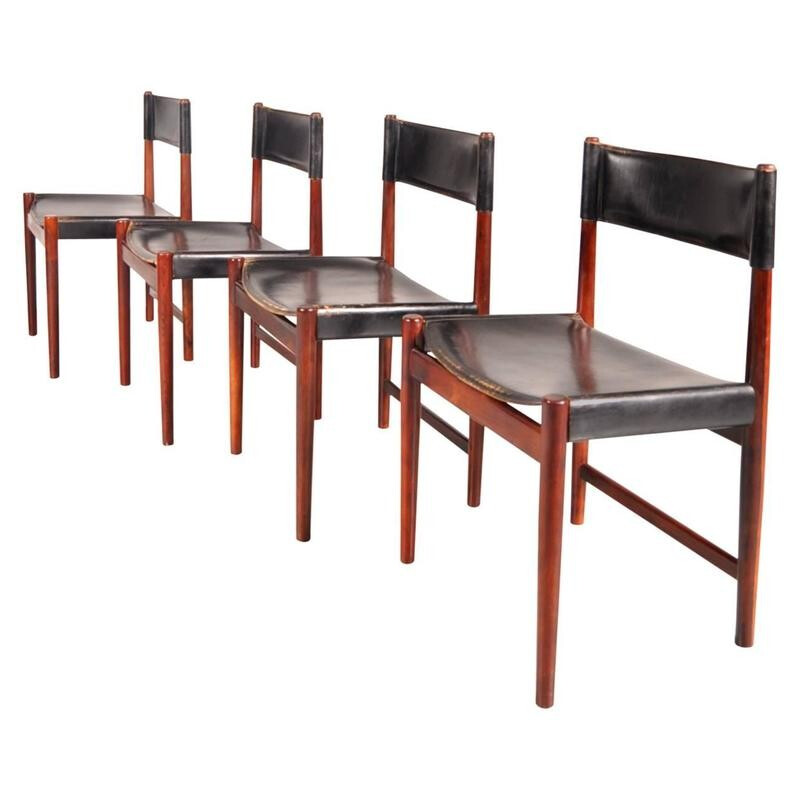 Suite de 4 chaises à repas par Arne Vodder pour Sibast - 1950