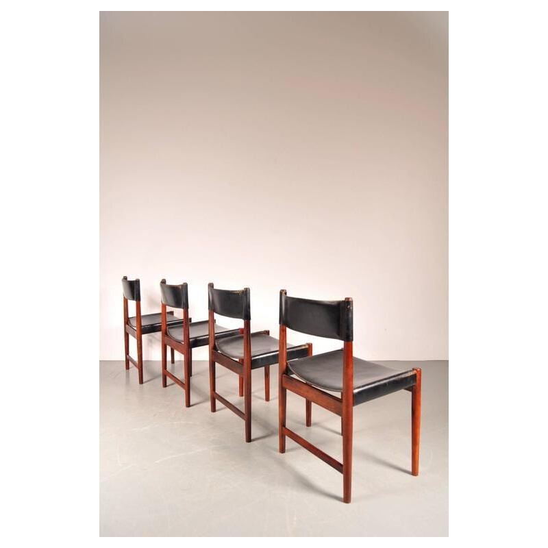 Set of 4 dining chairs by Arne Vodder for Sibast - 1950s