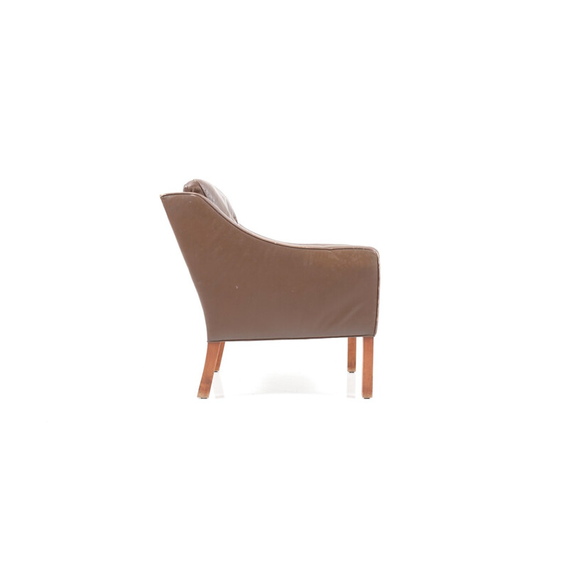 Leather lounge armchair 2207 by Børge Mogensen for Fredericia Furniture - 1960s