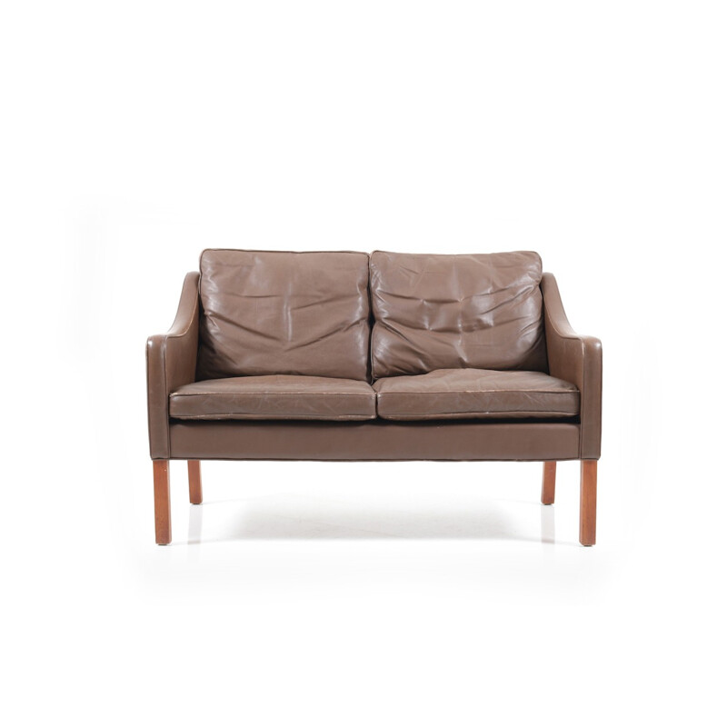 Vintage leather sofa 2208 by Børge Mogensen for Fredericia Furniture, 1960