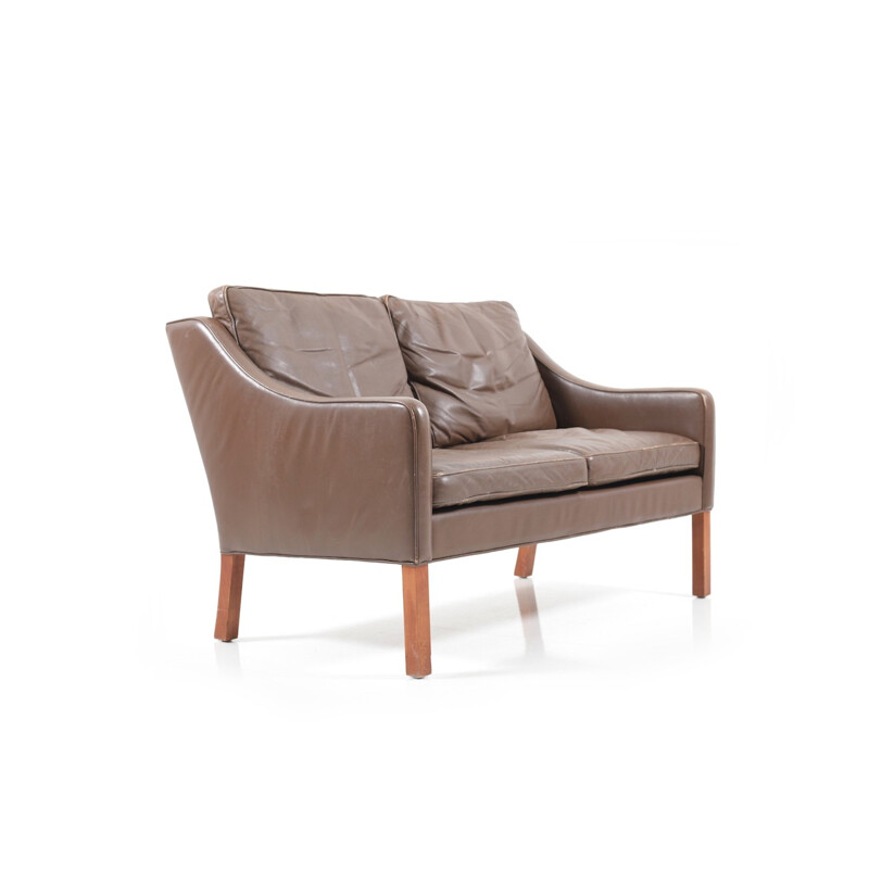 Vintage leather sofa 2208 by Børge Mogensen for Fredericia Furniture, 1960