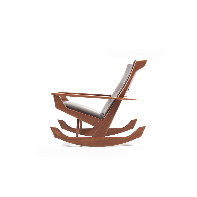 Rocking chair in solid teak by Georg Jensen for Kubus - 1960s