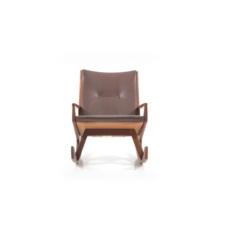 Rocking chair in solid teak by Georg Jensen for Kubus - 1960s