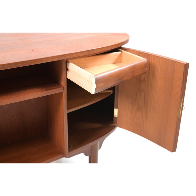 Bureau organique danois vintage en teck - 1950