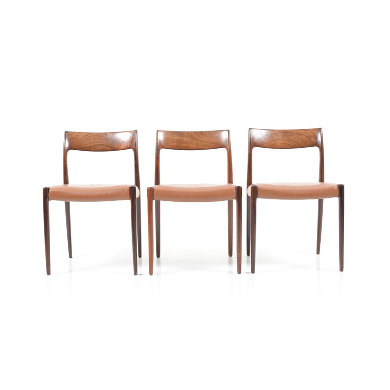Set of 6 dining chairs model n° 77 in rosewood by Niels O. Møller for J.L. Møllers Møbelfabrik - 1960s