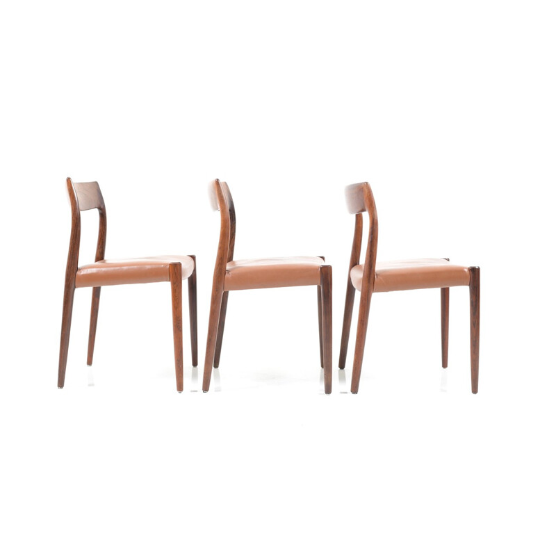 Set of 6 dining chairs model n° 77 in rosewood by Niels O. Møller for J.L. Møllers Møbelfabrik - 1960s