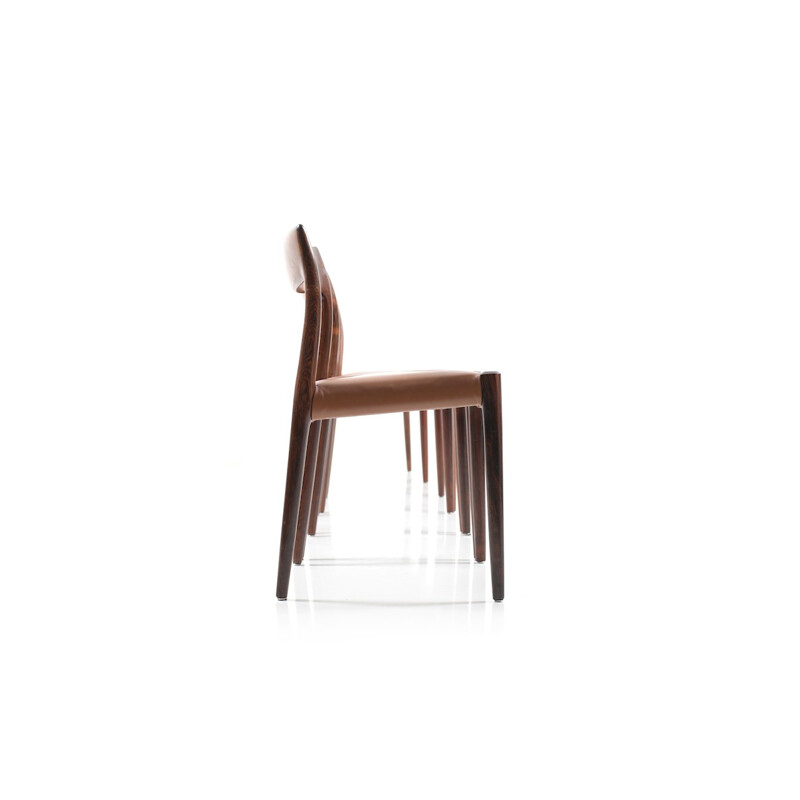 Set of 6 dining chairs model n° 77 in rosewood by Niels O. Møller for J.L. Møllers Møbelfabrik - 1960s