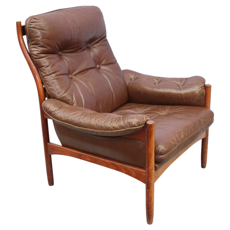 Scandinavian teak armchair - 1960s