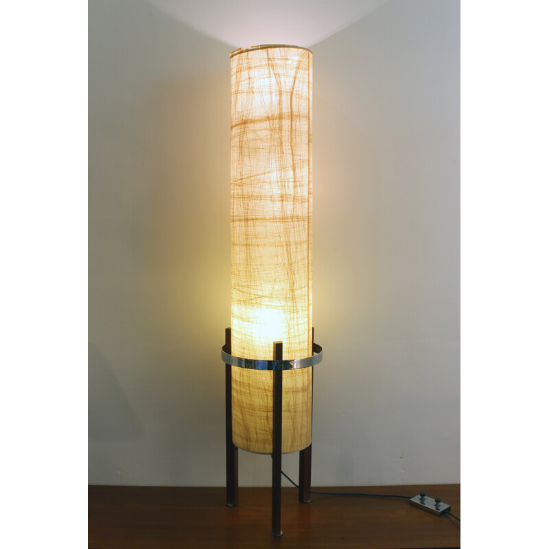 Vintage teak floor lamp - 1960s