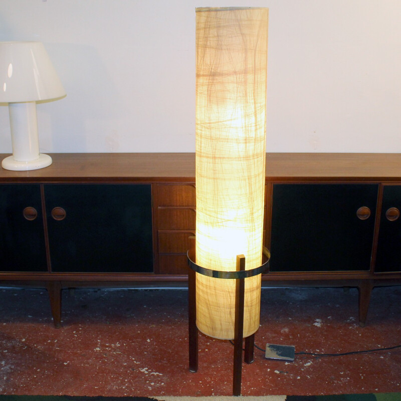 Vintage teak floor lamp - 1960s