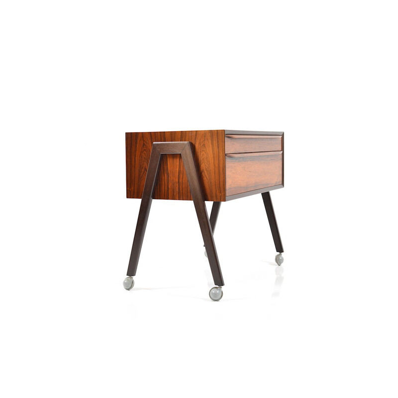 Vintage sewing cart in Rosewood, 1960