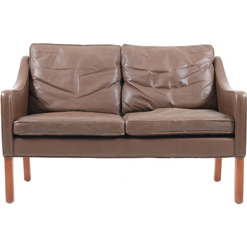 Vintage leather sofa 2208 by Børge Mogensen for Fredericia Furniture, 1960