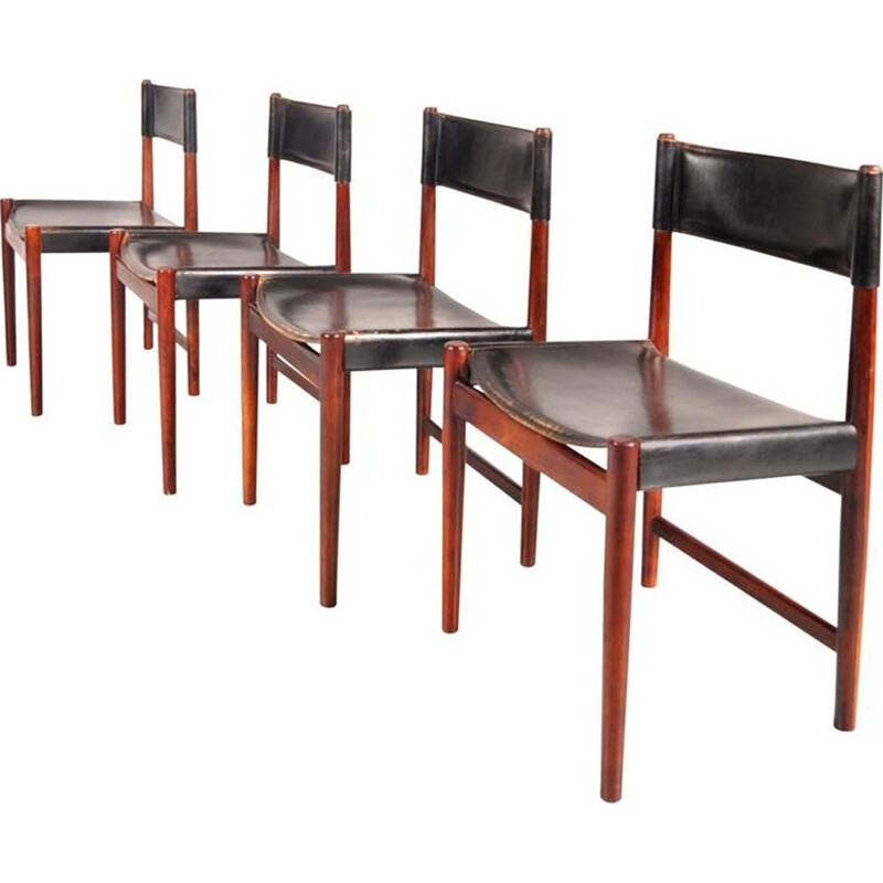 Set of 4 dining chairs by Arne Vodder for Sibast - 1950s