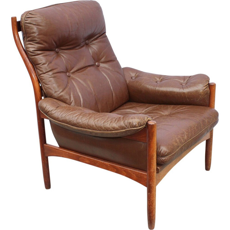 Scandinavian teak armchair - 1960s