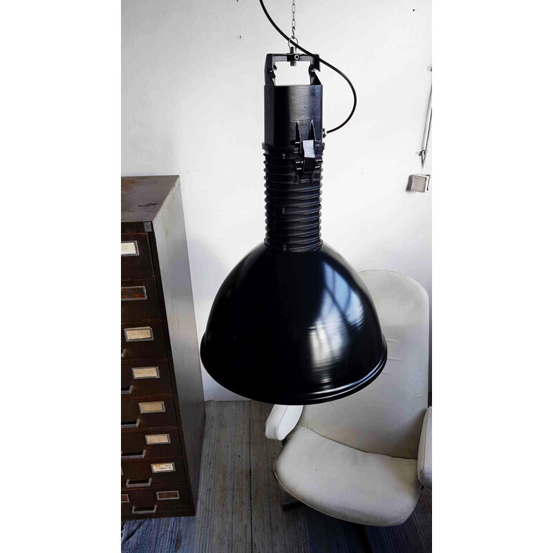 Vintage industrial suspension lamp, Poland 1983