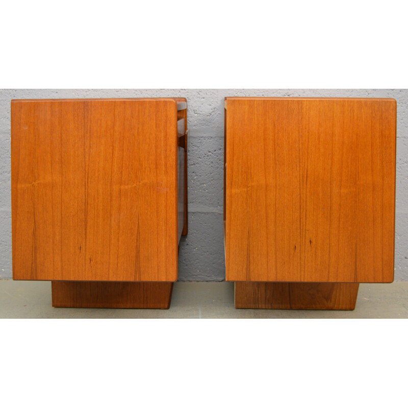 Pair of vintage bedside cabinets in teak for White and Newton - 1960s